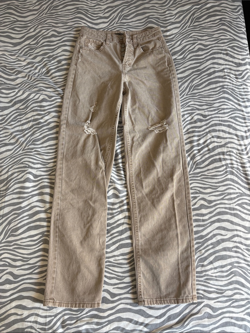 wild fable Light Taupe High-Rise Jeans